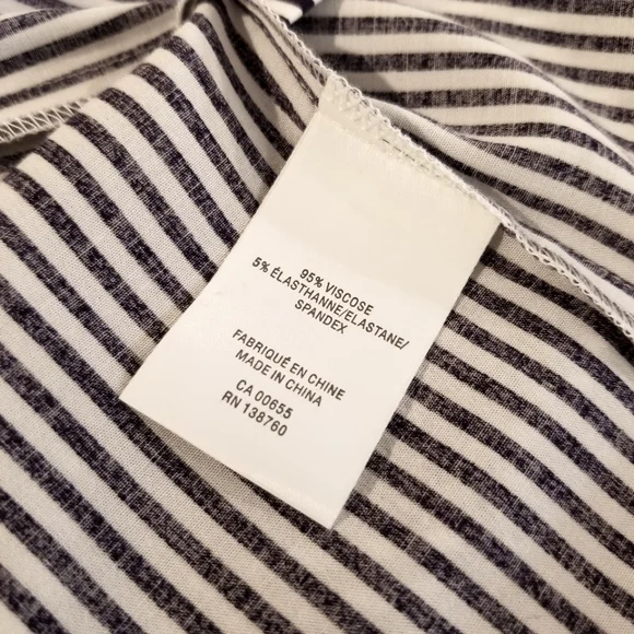 Reitmans Black and White Stiped Tunic/Dress, Medium - Picture 6 of 6